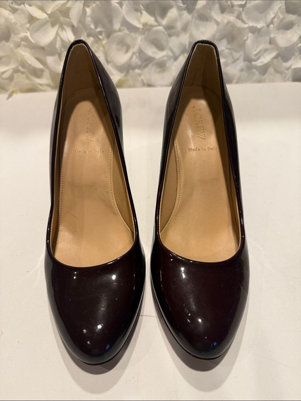 J. Crew Dark Brown Patent Leather Pumps